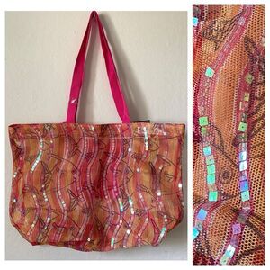 Mesh Sequin Tote